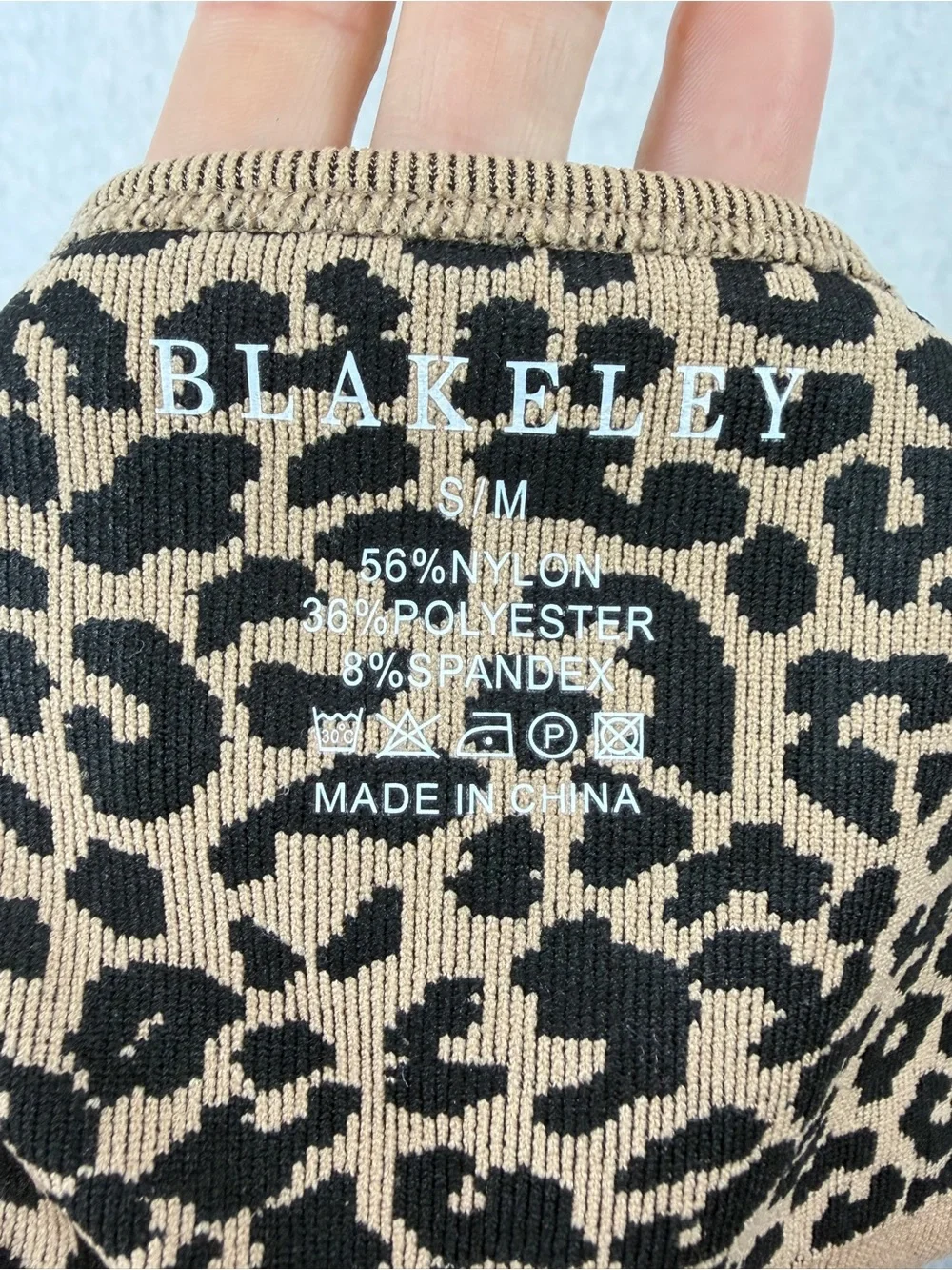 BLAKELEY Cheetah Biker Short Workout Seamless Leopard Size S/M Matching Set